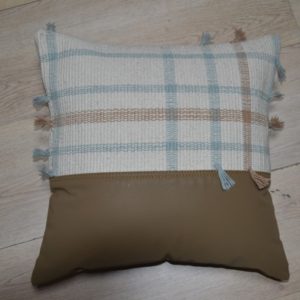 Online Handmade Leather Cotton Cushion Cover